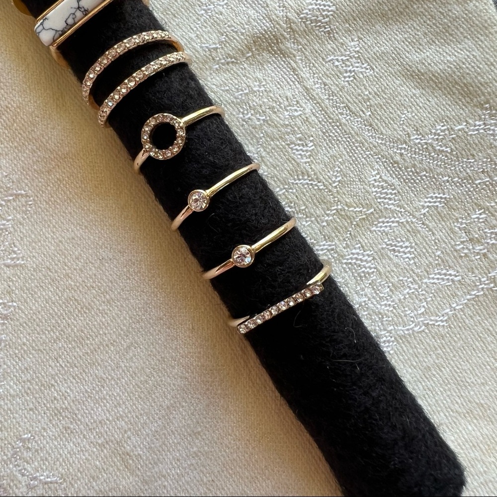 10 Gold-Tone Rings Size 8 - Picture 4 of 5